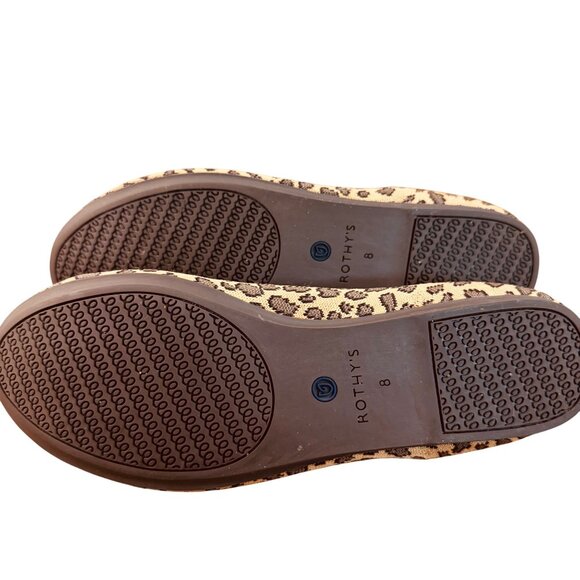 Rothy’s Leopard Cheetah Women's Size 8  Animal Print Round Toe Flats - Picture 11 of 13